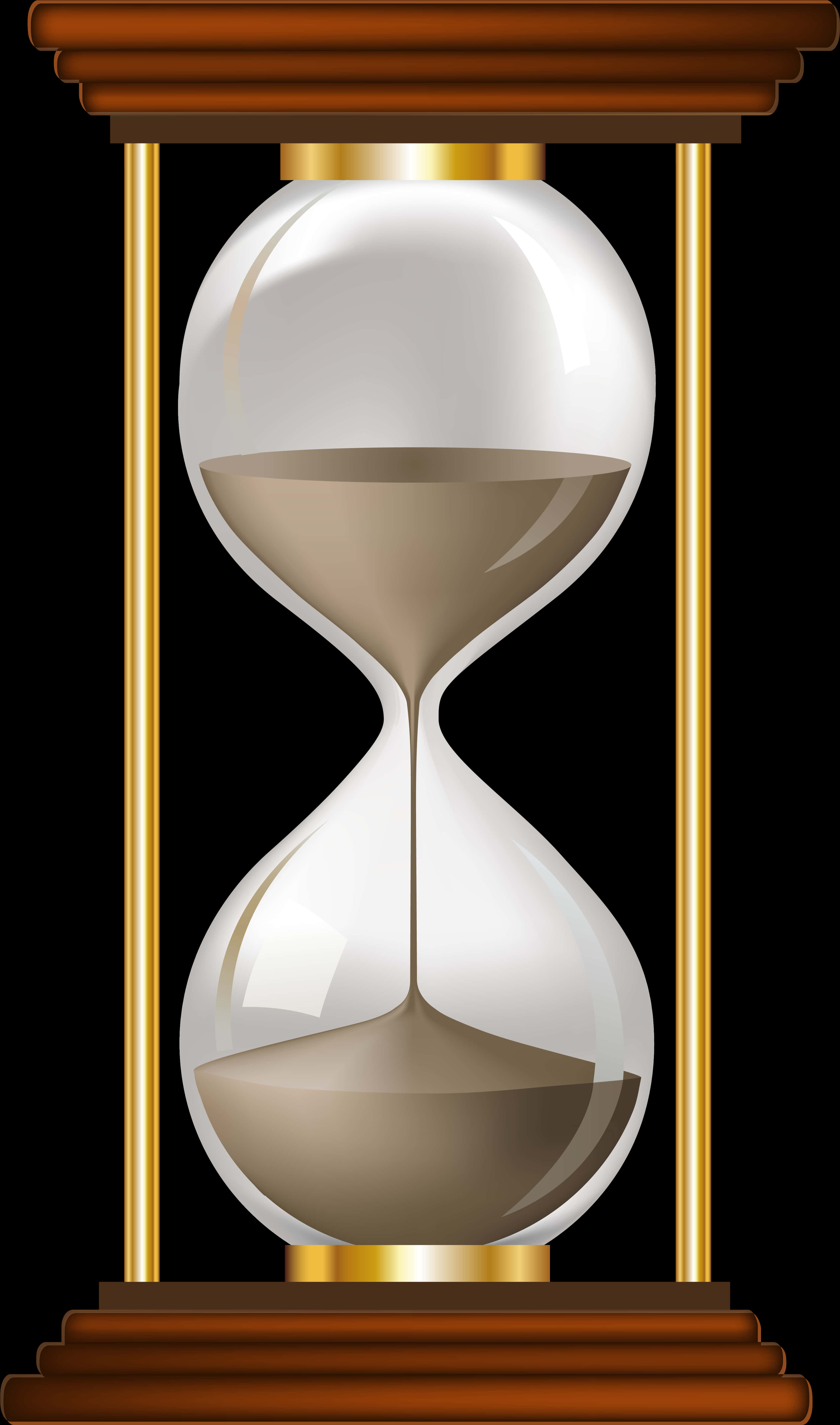 Classic Hourglass Vector Illustration PNG