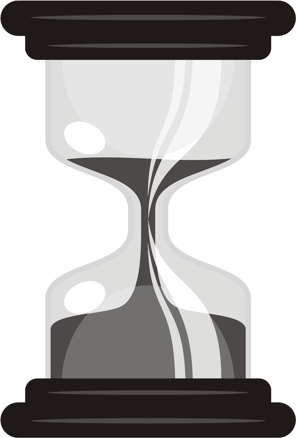 Classic Hourglass Vector Illustration PNG