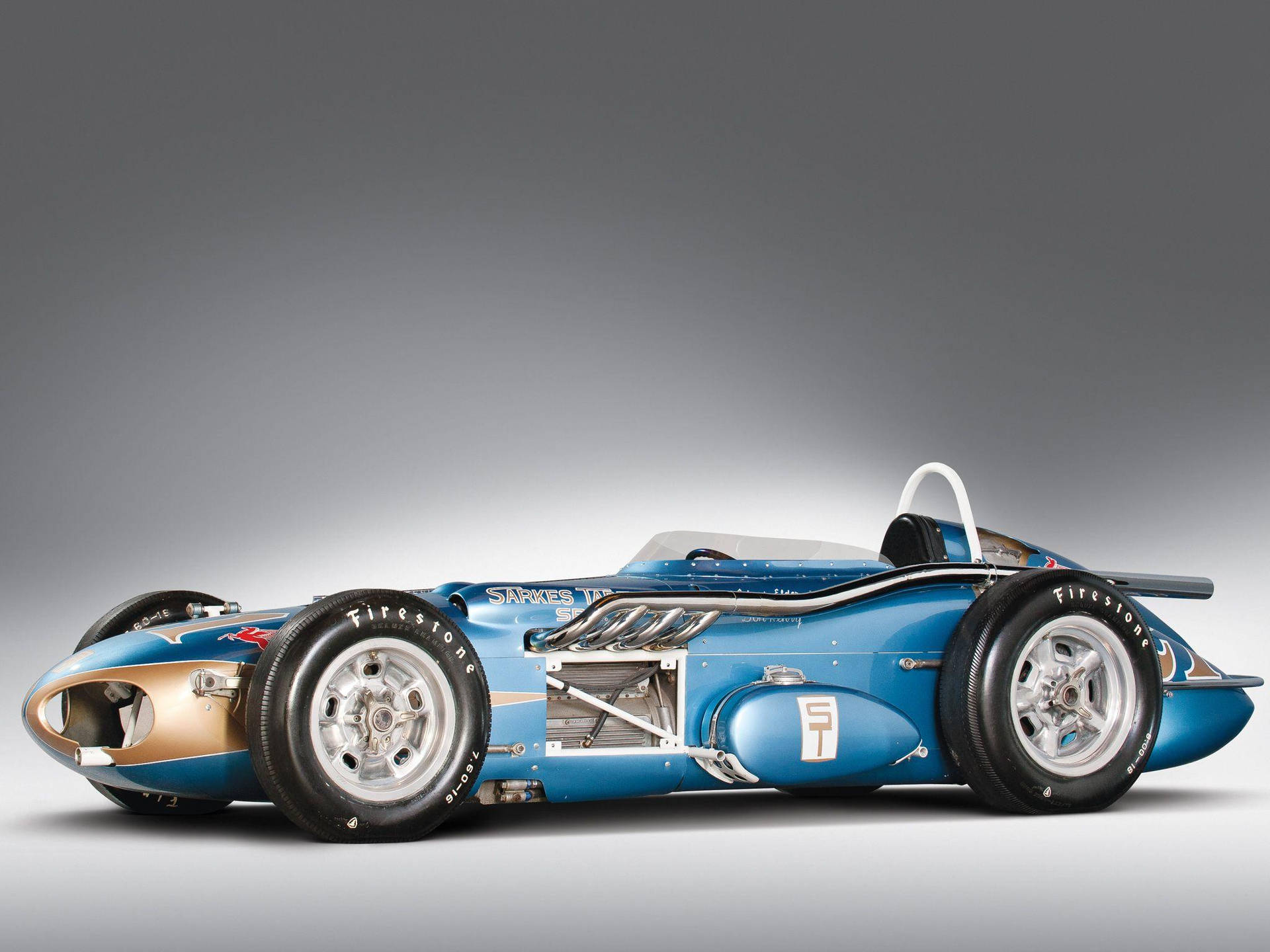 Classic Indianapolis 500 Blue Car Wallpaper