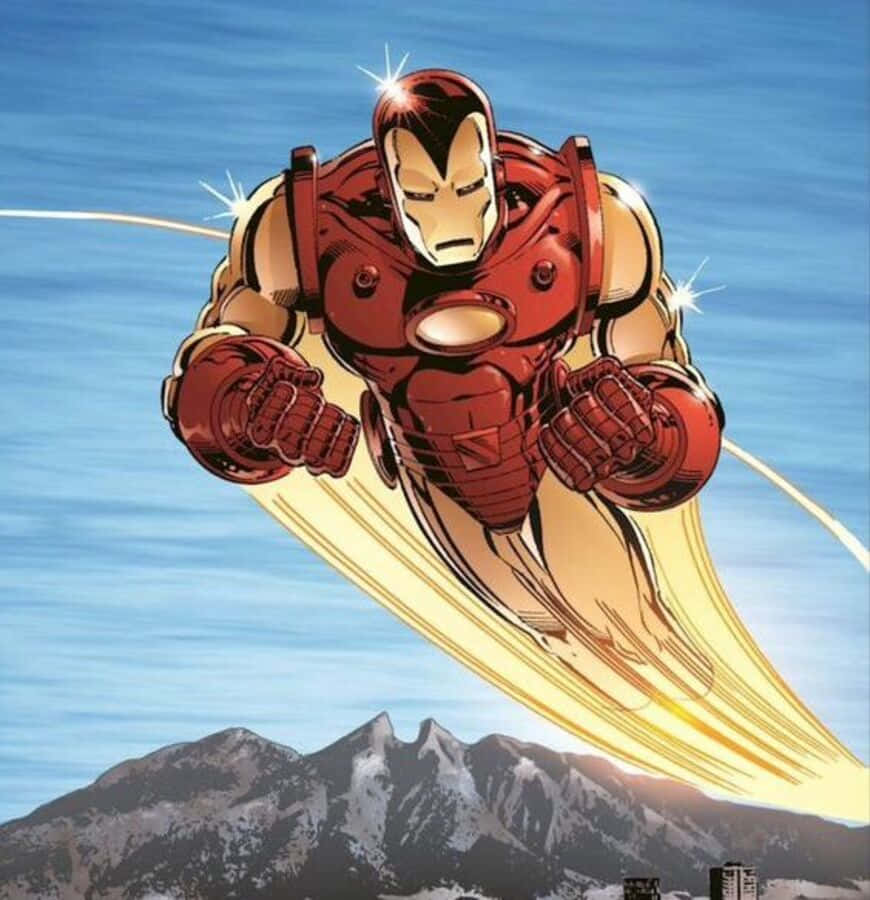 "Classic Iron Man Taking Flight" Wallpaper