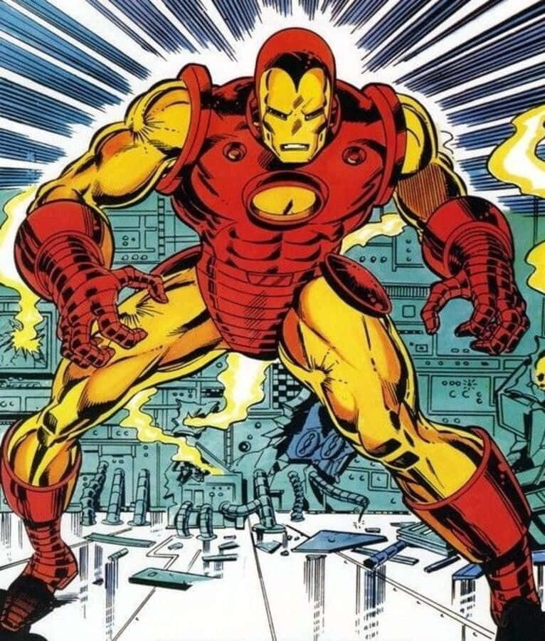 Classic Iron Man Comic Book Character Wallpaper