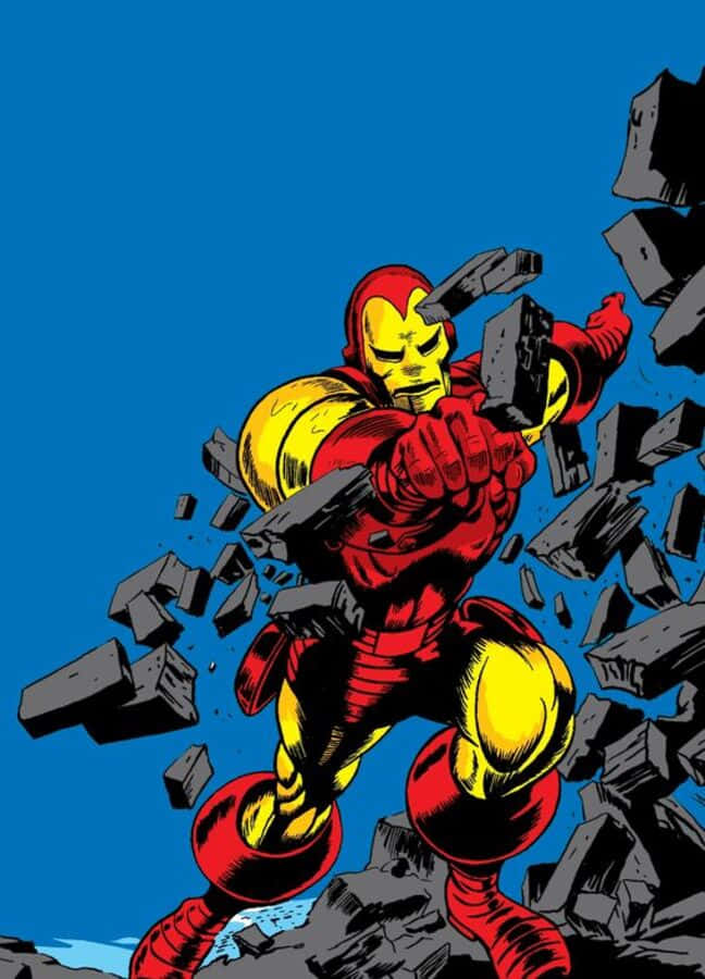Classic Iron Man: A Befitting Representation of Strength and Intelligence Wallpaper