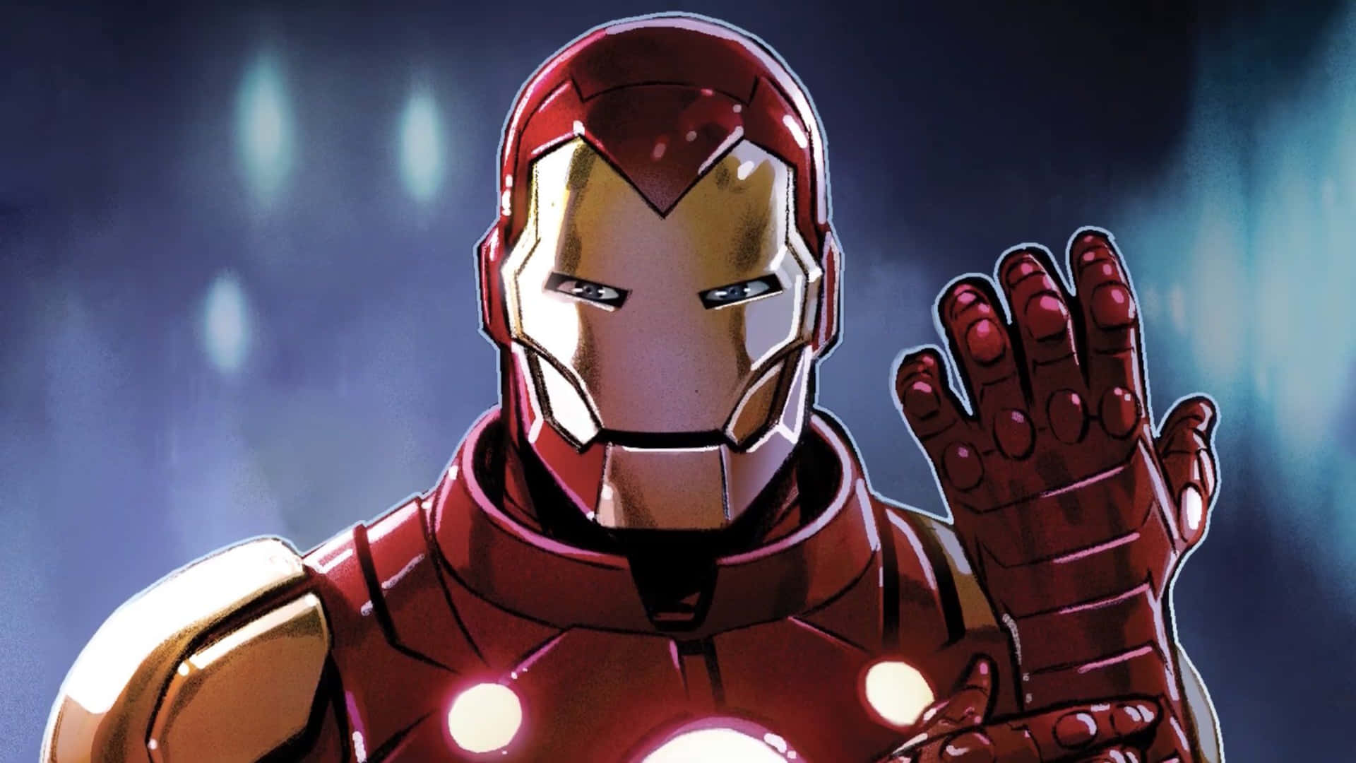 Klassisk Iron Man fra Marvel-tegneserier. Wallpaper
