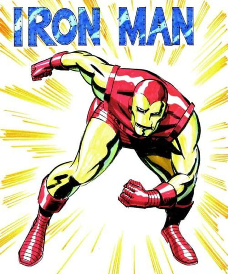Arteclásico Del Dibujo Animado De Iron Man Fondo de pantalla