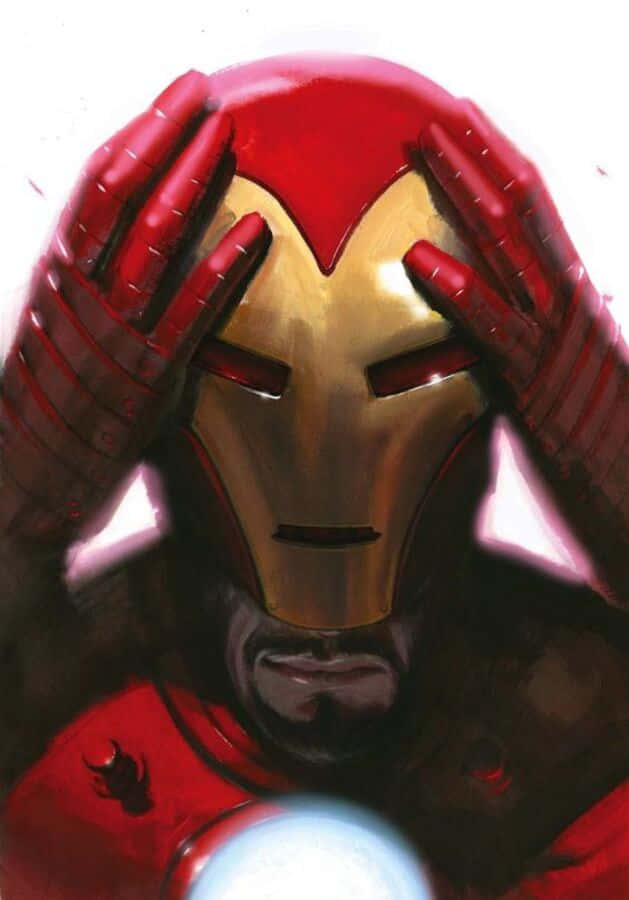 Classic Iron Man Close Up Shot Wallpaper