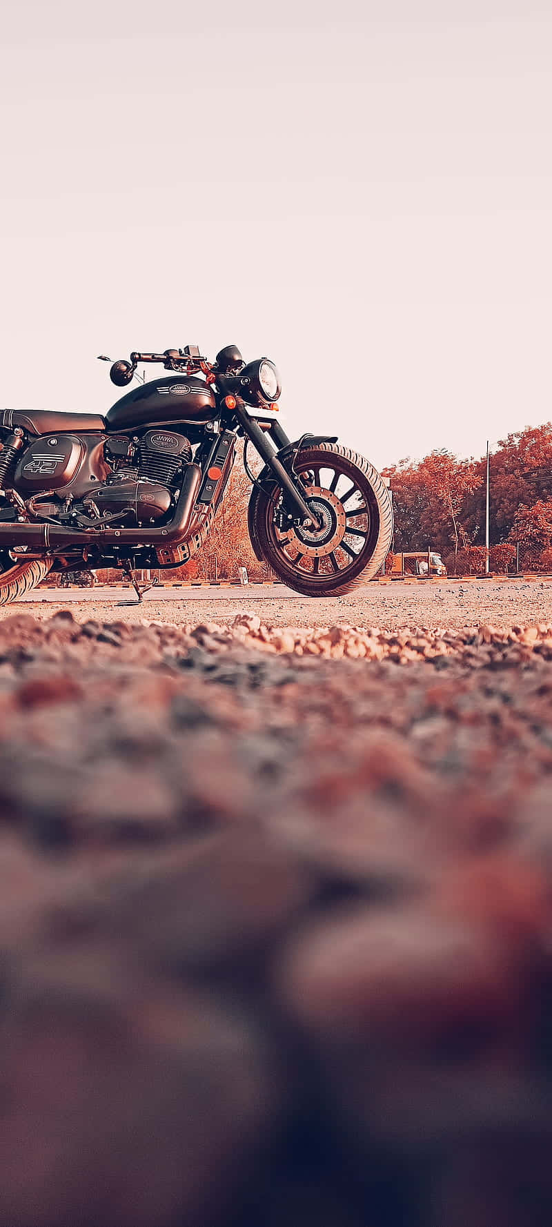 Classic Jawa Motorcycle Hitting The Road Wallpaper