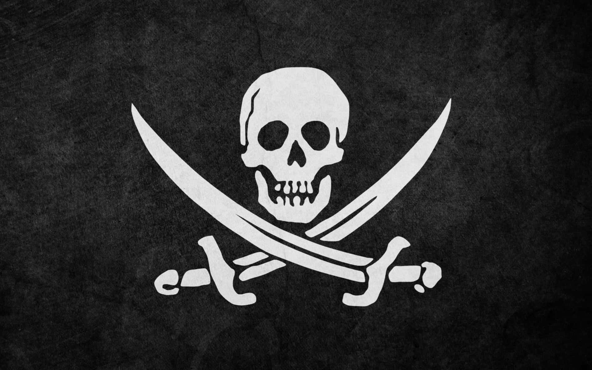 Klassisk Jolly Roger-flagget Bakgrunnsbildet