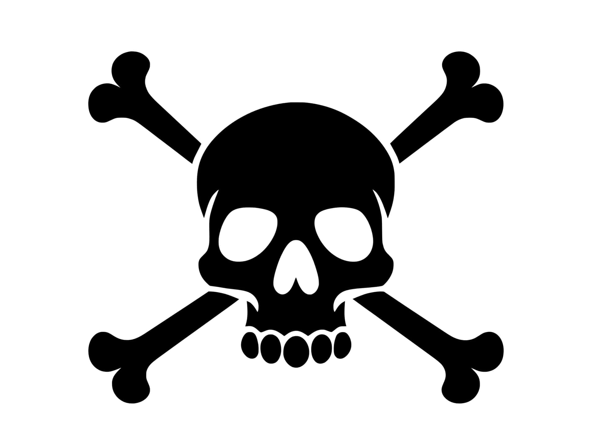 Classic Jolly Roger Skulland Crossbones Wallpaper