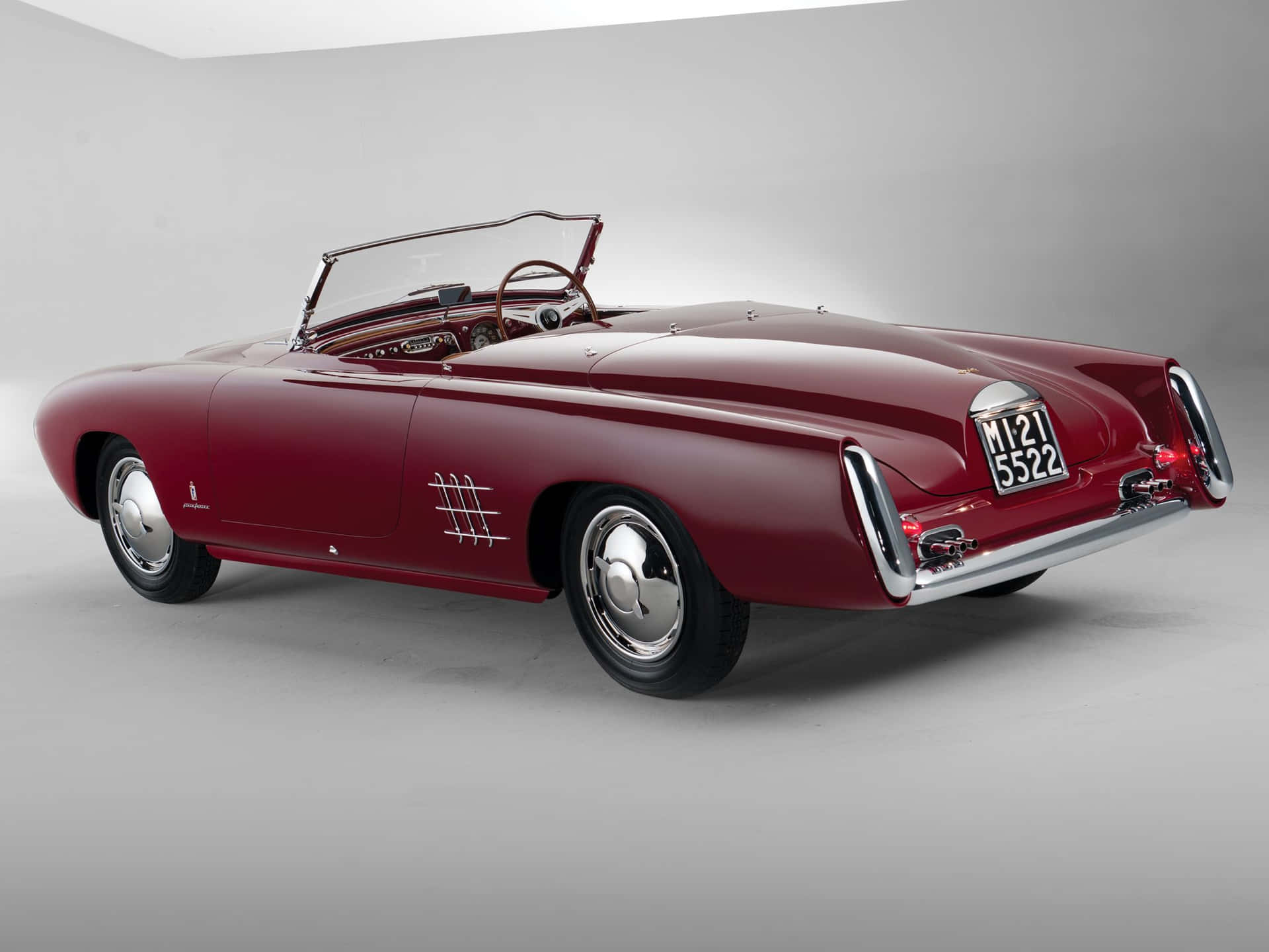 Klassisk Lancia Aurelia Cabriolet Bakfra Bakgrunnsbildet