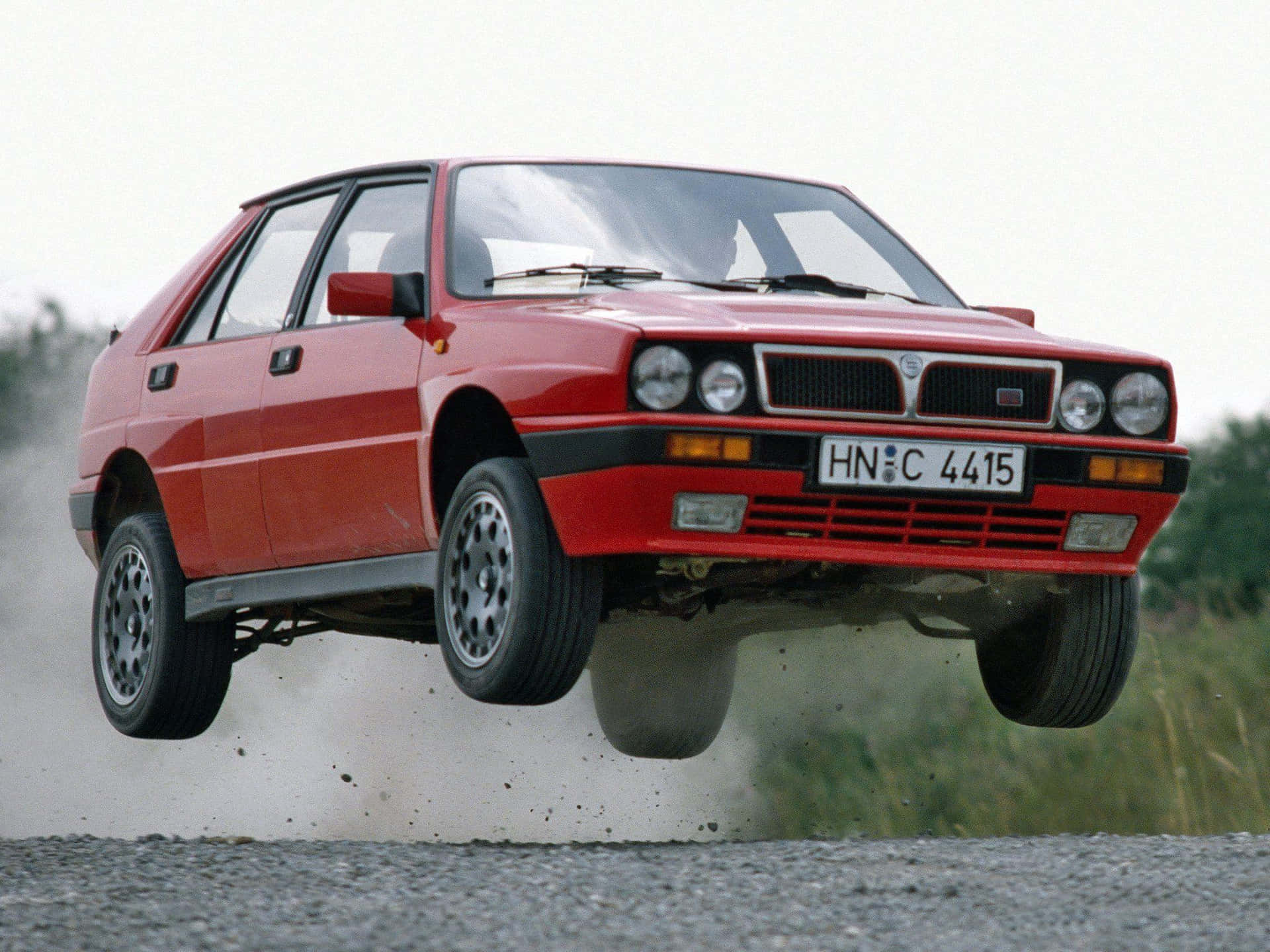 Classic Lancia Delta In Motion Wallpaper