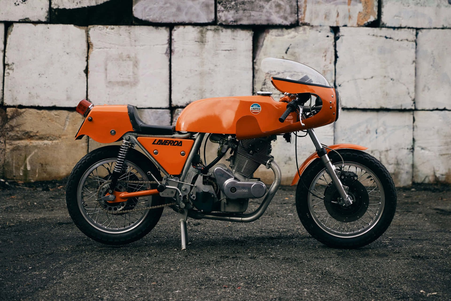 Classic Laverda Motorcycle On A Scenic Route Wallpaper