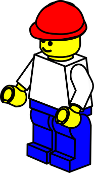 Classic Lego Figure Red Hat SVG