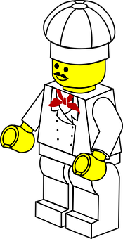 Classic Lego Figurein Suitand Bowtie SVG