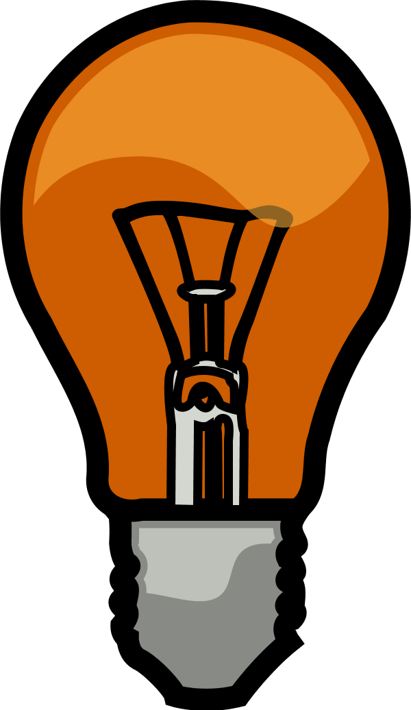 Classic Lightbulb Illustration PNG