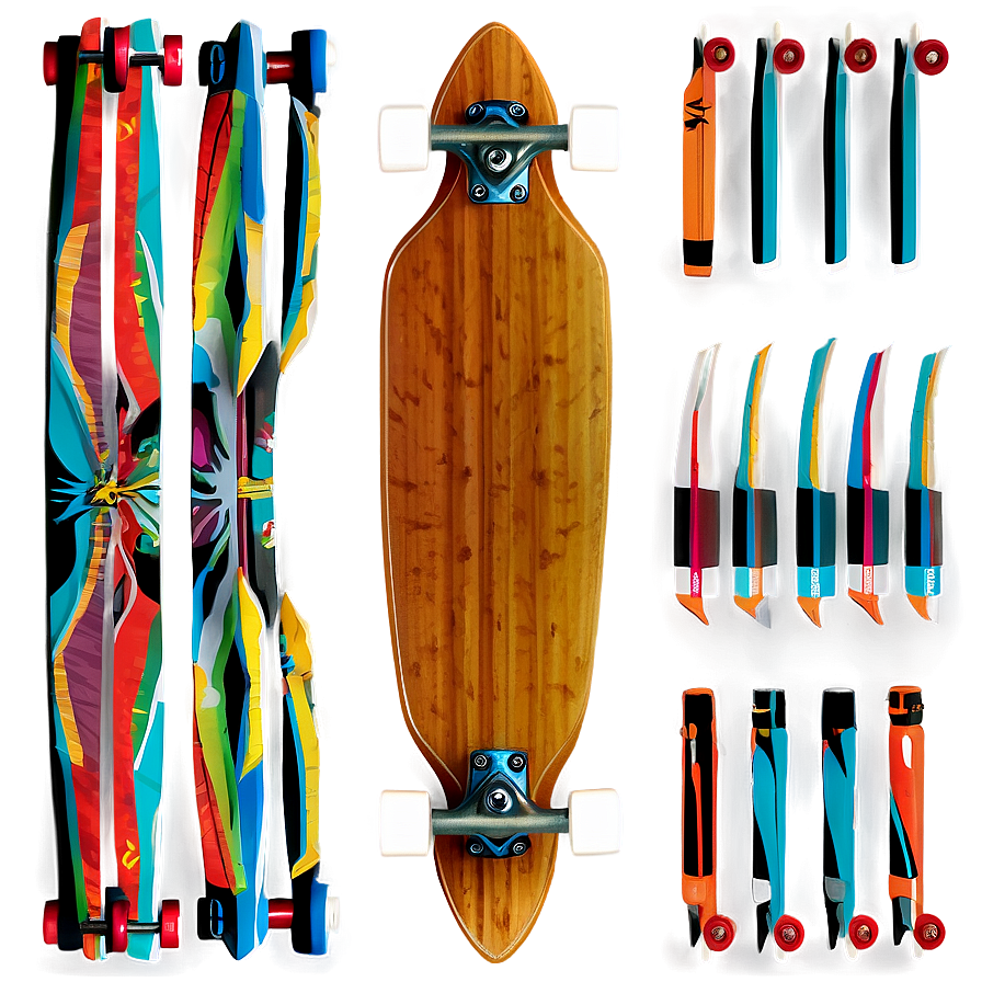 Classic Longboard Png 06272024 PNG