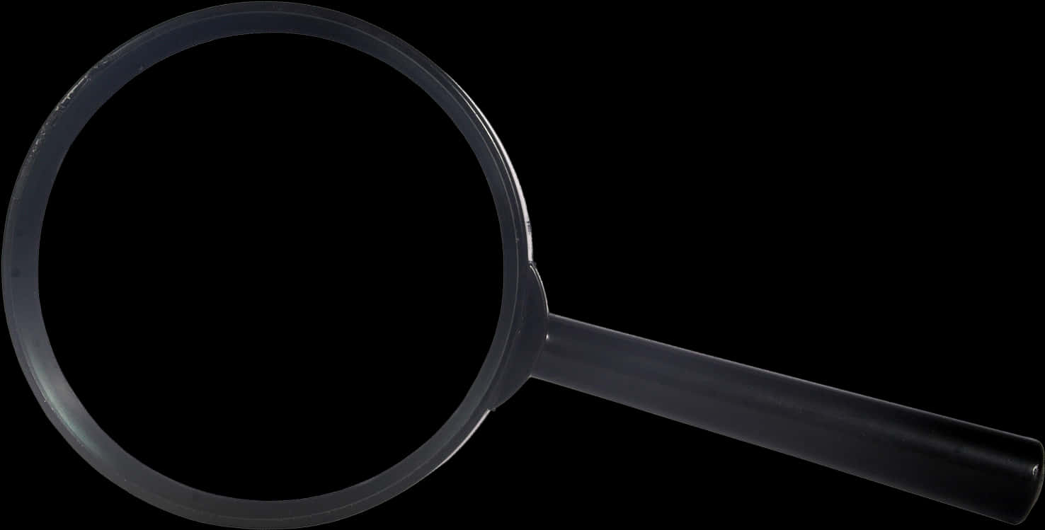 Classic Magnifying Glasson Black Background PNG