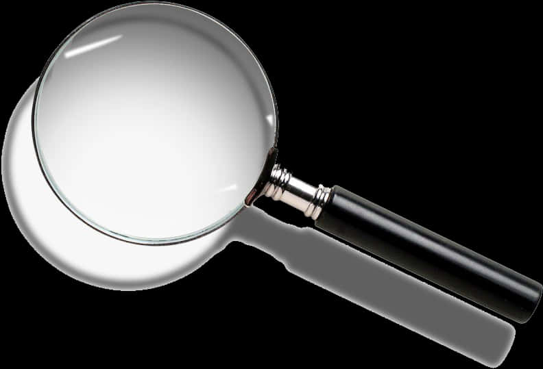 Classic Magnifying Glasson Black Background PNG