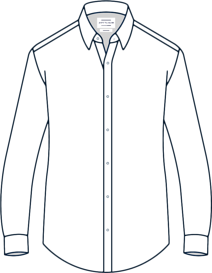 Classic Mens Dress Shirt Illustration PNG