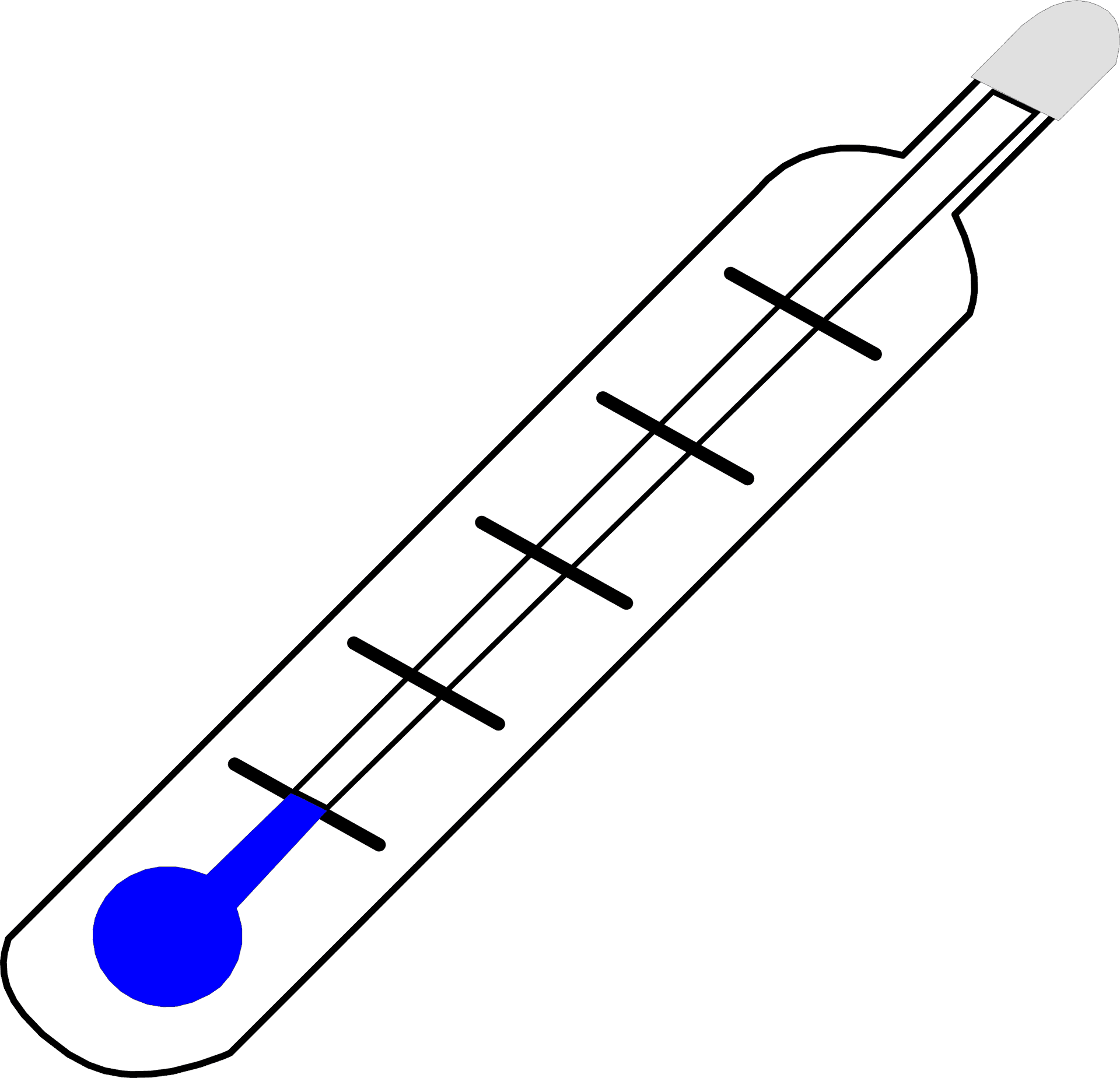 Classic Mercury Thermometer Illustration PNG
