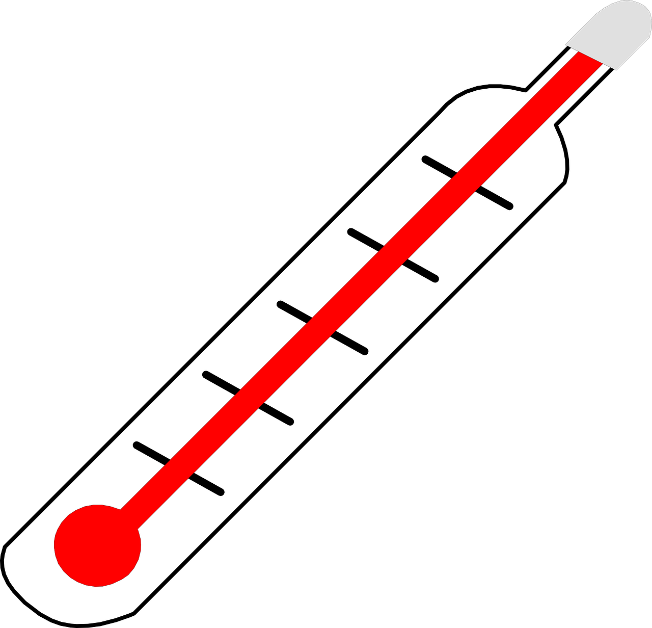 Classic Mercury Thermometer Vector PNG