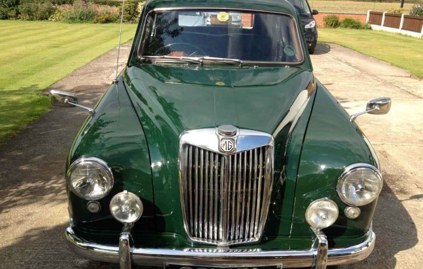 Classic Mg Magnette On A Country Road Wallpaper