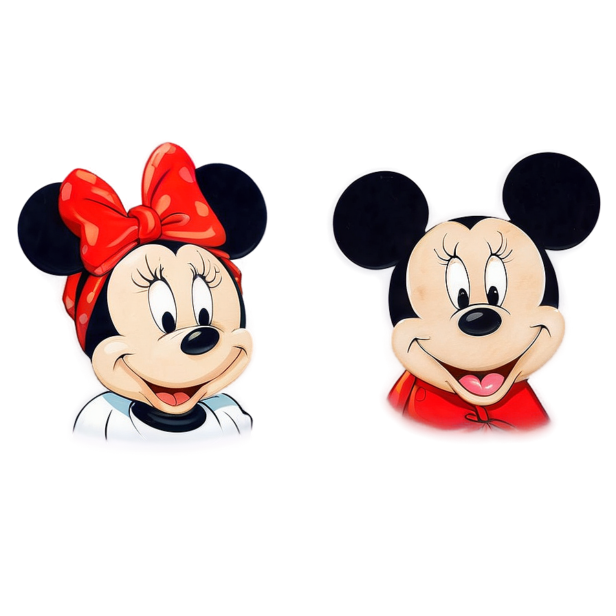 Classic Mickey And Minnie Png 06122024 PNG