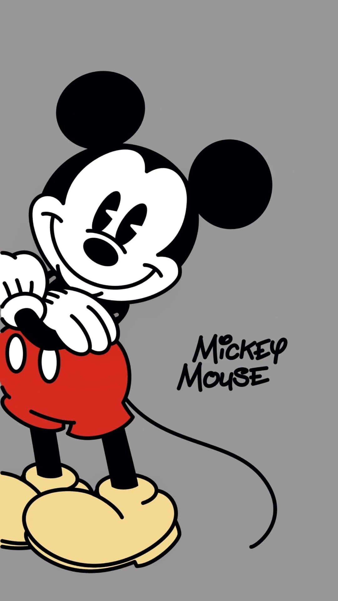 Classic Mickey Mouse Illustration Wallpaper