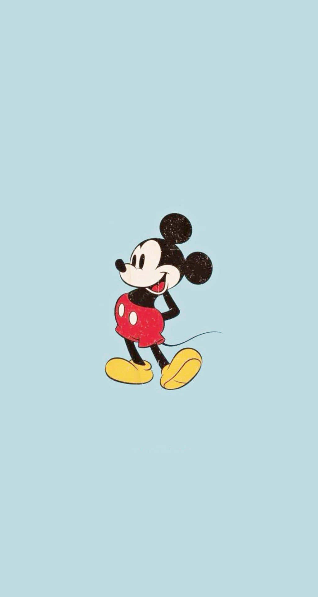 Classic Mickey Mouse Pastel Background Wallpaper