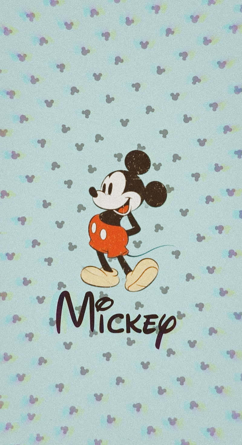 Classic Mickey Mouse Pastel Background Wallpaper