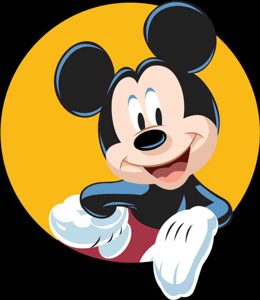 Classic Mickey Mouse Portrait PNG