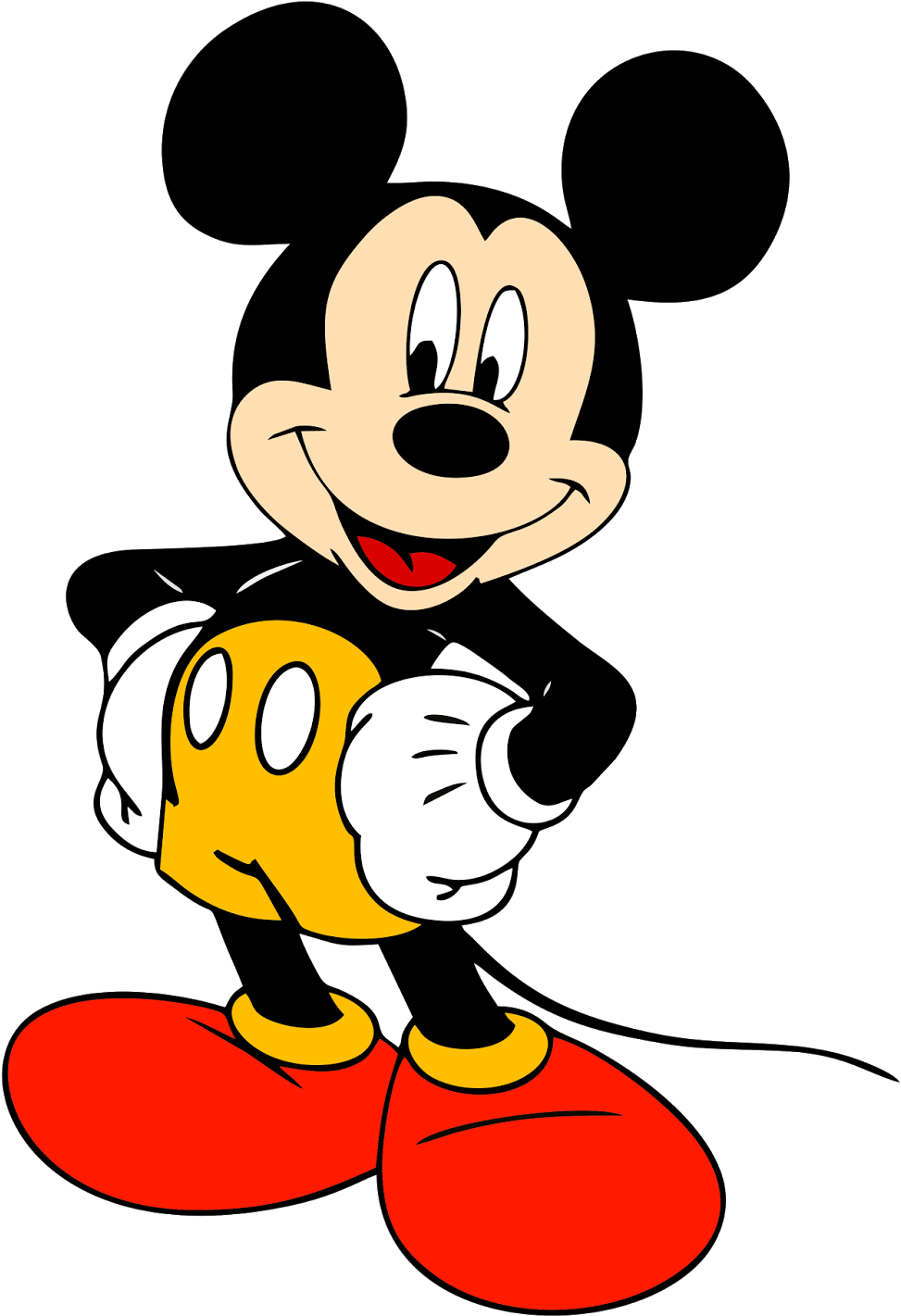 Classic Mickey Mouse Pose PNG