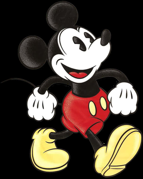 Classic Mickey Mouse Pose PNG