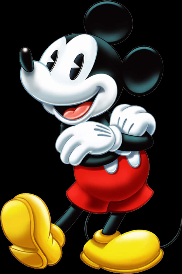 Classic Mickey Mouse Pose PNG