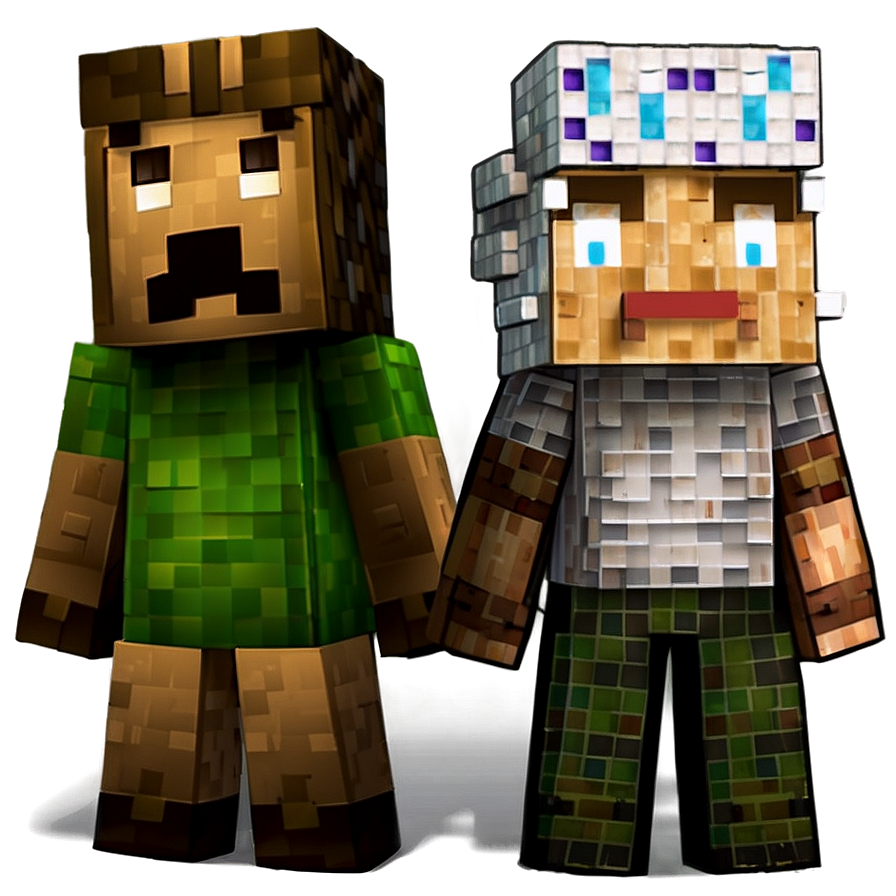 Classic Minecraft Characters Png Vcj PNG