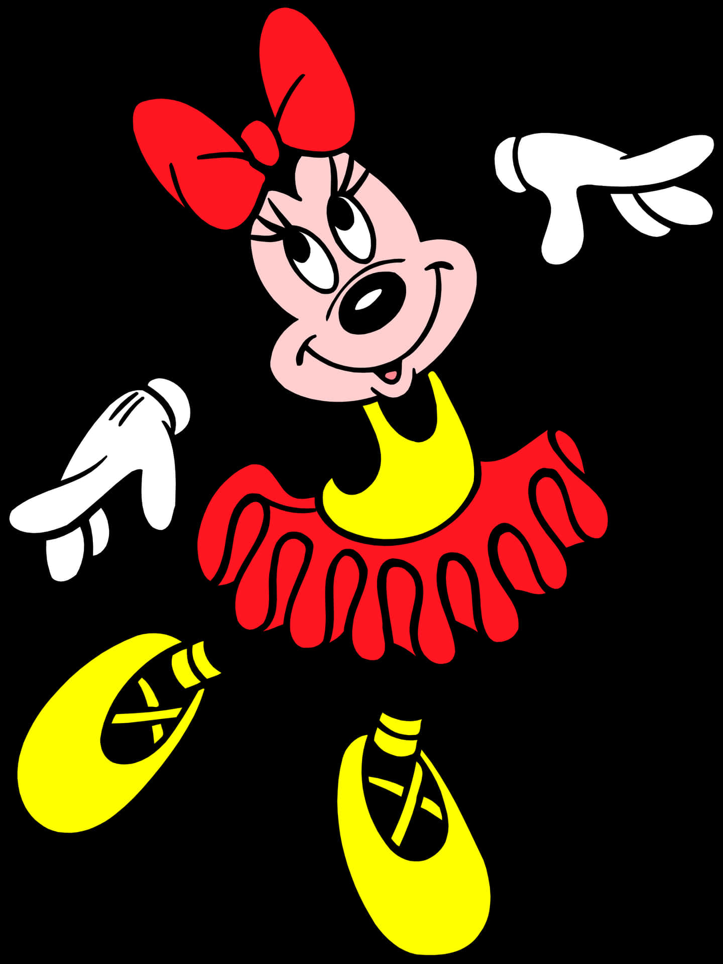 Classic Minnie Mouse Illustration PNG