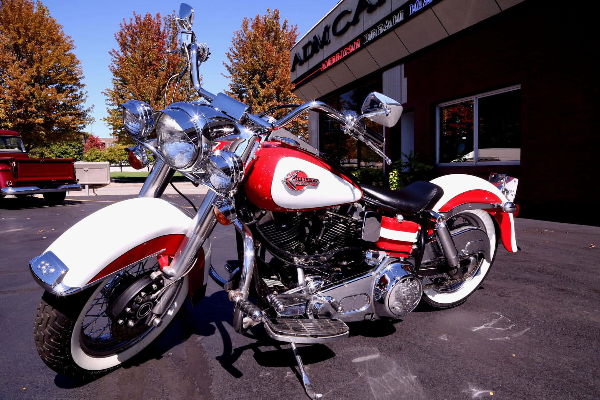 Classic Motorcycle On A Rugged Terrain