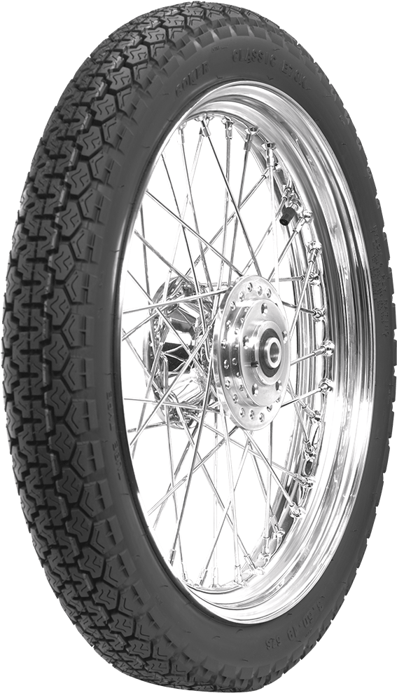 Classic Motorcycle Tireand Wheel PNG