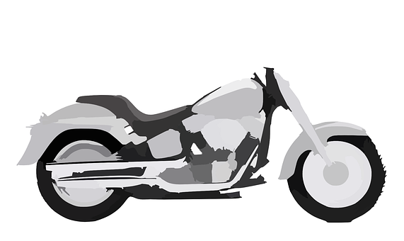 Classic Motorcycle Vector Illustration PNG
