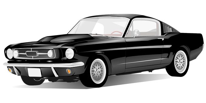 Classic Muscle Car Illustration PNG