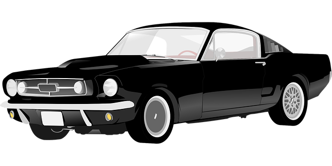 Classic Muscle Car Vector PNG