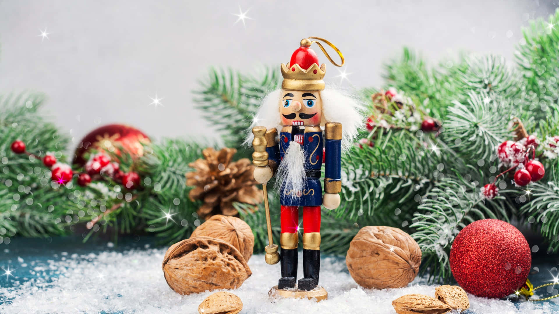 Classic Nutcracker Christmas Decoration Wallpaper