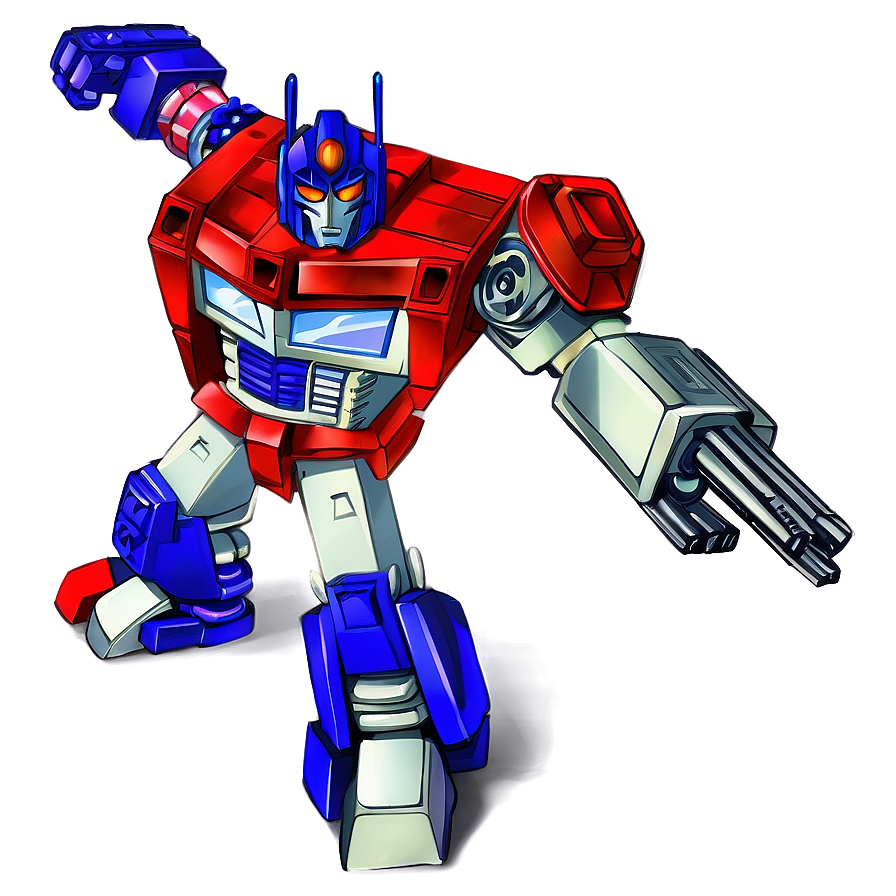 Download Classic Optimus Prime Illustration Png 18 | Wallpapers.com