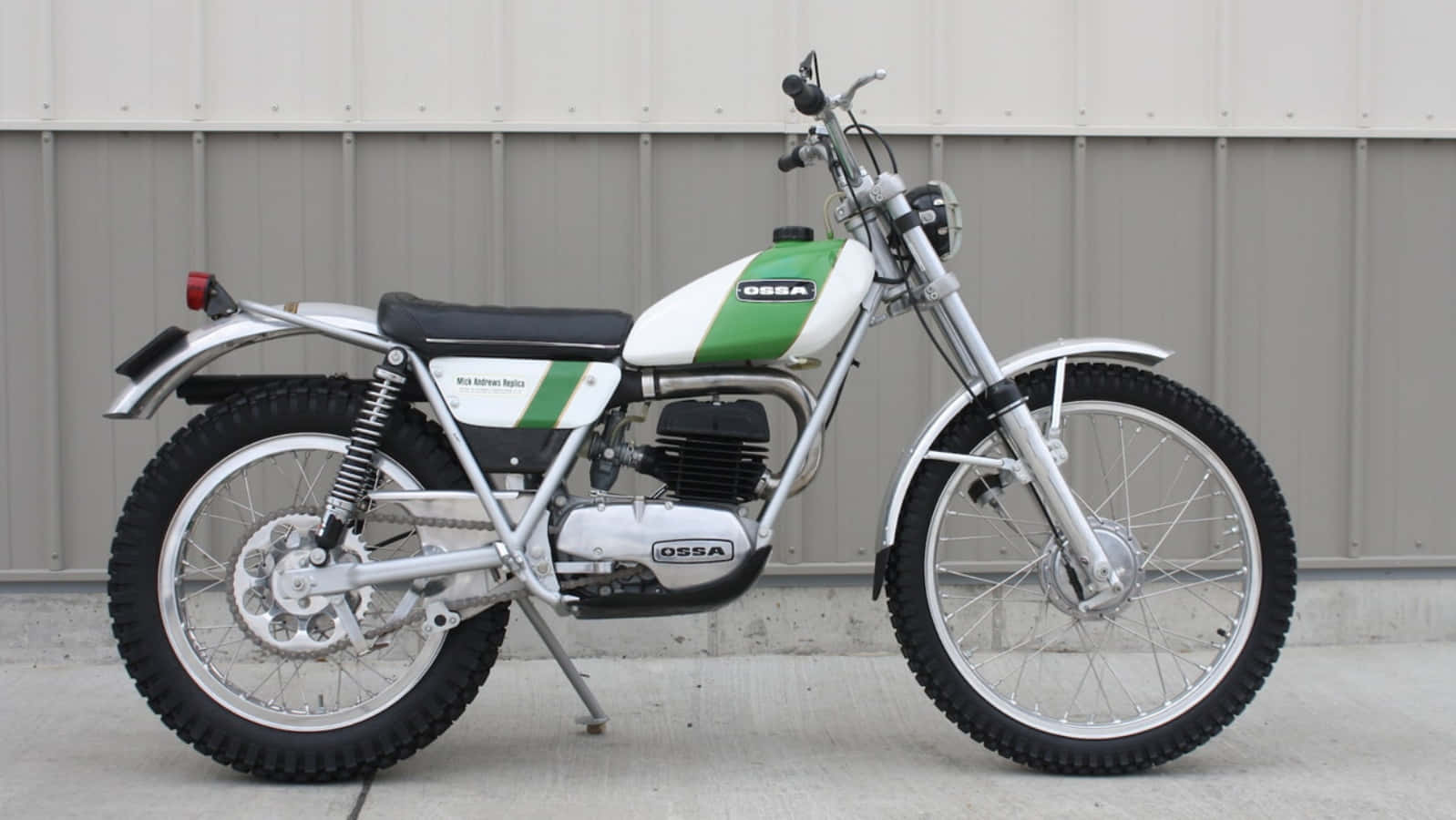 Classic Ossa Motorcycle In Pristine Condition Wallpaper