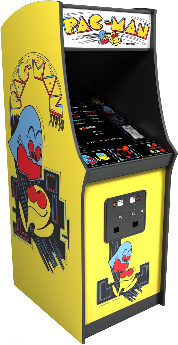 Classic Pac Man Arcade Machine PNG