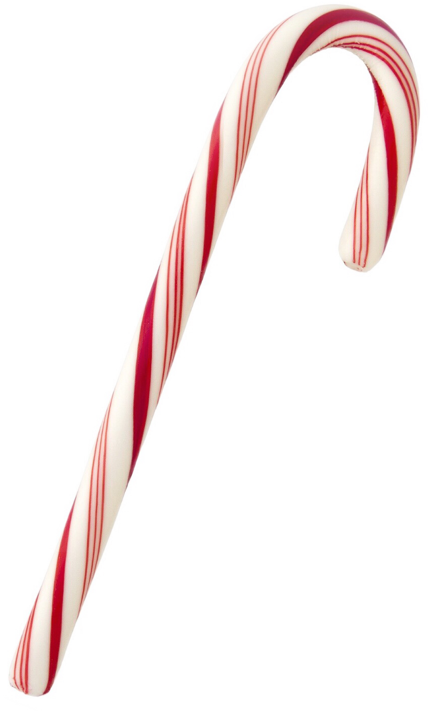 Classic Peppermint Candy Cane PNG
