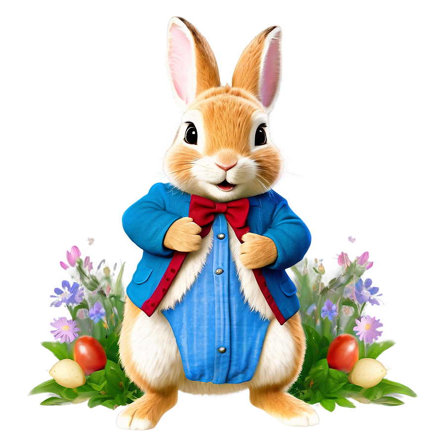 Classic Peter Rabbit Pose Png 06262024 PNG