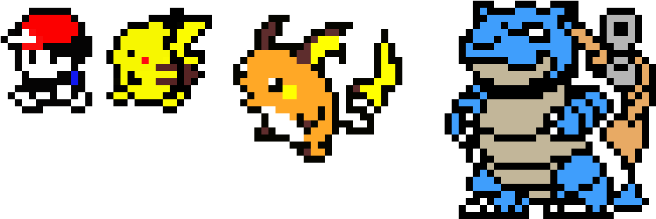 Classic Pokemon Pixel Art PNG