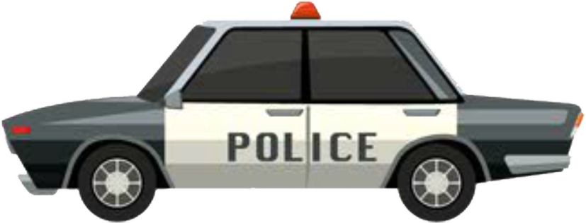 Classic Police Car Illustration PNG