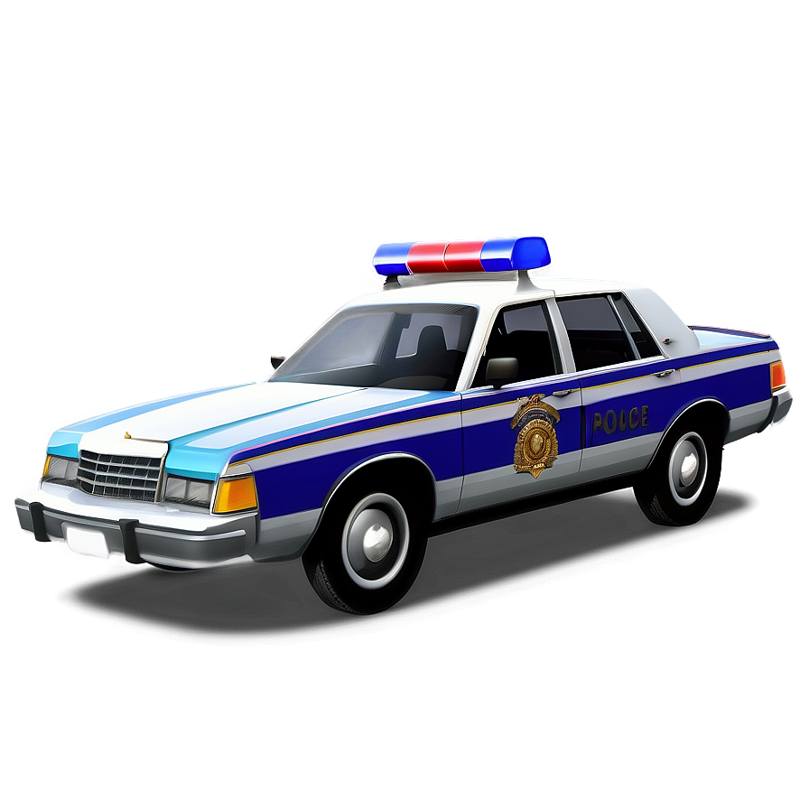 Classic Police Car Png 06132024 PNG