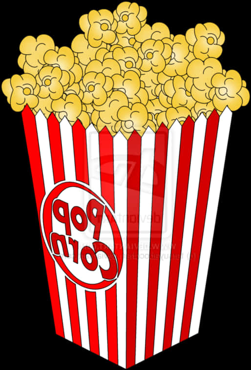 Classic Popcorn Box Clipart PNG